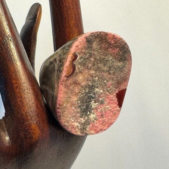 Pink Cobalto Calcite Natural Druzy Stone RingSize 6NWT